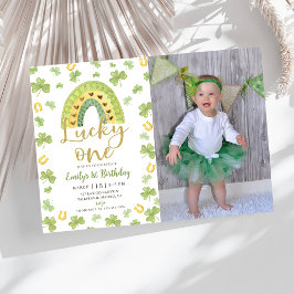 Lucky One 1st Birthday St Patrick's Day Invitation 招待状