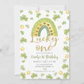 Lucky One 1st Birthday St Patrick's Day Invitation 招待状 (正面)