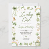 Lucky One 1st Birthday St Patrick's Day Invitation 招待状 (正面)