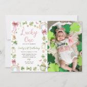 Lucky One 1st Birthday St Patrick's Invitation 招待状 (正面)