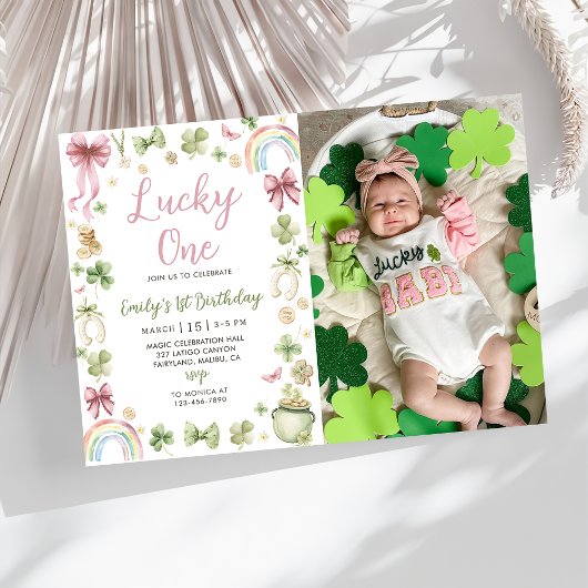 Lucky One 1st Birthday St Patrick's Invitation 招待状