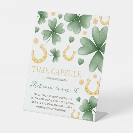 Lucky One 1st Birthday Time Capsule Sign 台座サイン (正面)