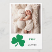 Lucky One Baby Milestone Photo Cards Shamrock シーズンカード (正面)