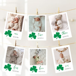 Lucky One Baby Milestone Photo Cards Shamrock シーズンカード