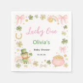 Lucky One Baby Shower Napkins – St Patrick’s Day  スタンダードカクテルナプキン (正面)