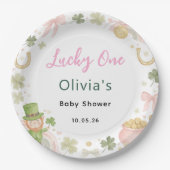 Lucky One Baby Shower Paper Plates – St Patricks  ペーパープレート (正面)