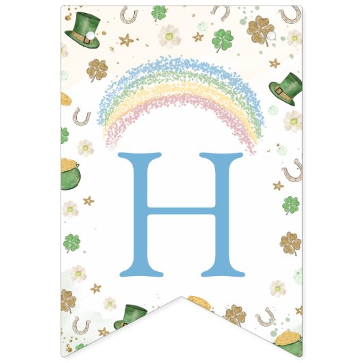 Lucky One Birthday Banner Bunting バンティングフラッグ (第2の旗)