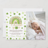 Lucky One Birthday Photo Thank You Card 招待状 (正面)