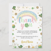 Lucky One Birthday Thank You Card 招待状 (正面)