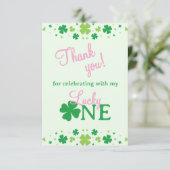 Lucky One First 1st Birthday Party サンキューカード (スタンド正面)