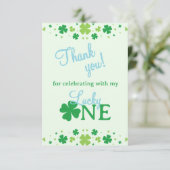 Lucky One First 1st Birthday Party サンキューカード (スタンド正面)