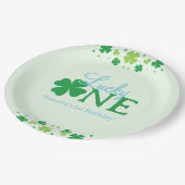 Lucky One First 1st Birthday Party ペーパープレート (アングル)