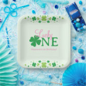 Lucky One First 1st Birthday Party ペーパープレート (パーティー)