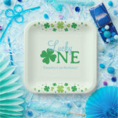 Lucky One First 1st Birthday Party ペーパープレート (パーティー)