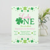 Lucky One First 1st Birthday Party 招待状 (スタンド正面)