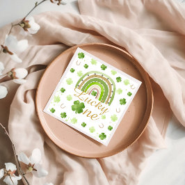 Lucky One First Birthday Napkins スタンダードカクテルナプキン