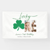 Lucky One First Birthday Personalized Shamrock Pho 横断幕 (横)