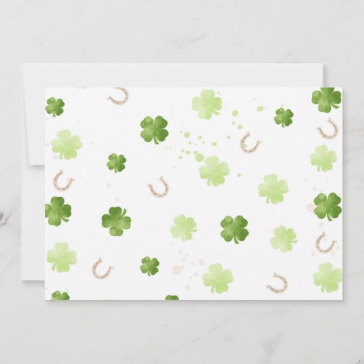 Lucky One First Birthday Photo Invitation 招待状 (裏面)