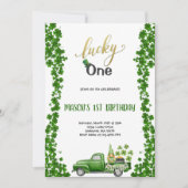 LUCKY ONE GREEN BIRTHDAY PARTY Invitation 招待状 (正面)