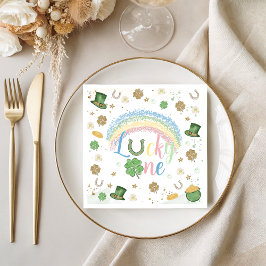 Lucky One Rainbow Birthday Napkins スタンダードカクテルナプキン