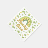Lucky One Rainbow Birthday Shamrock Napkins スタンダードカクテルナプキン (角)
