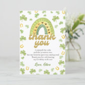 Lucky One Rainbow Shamrock Birthday Thank You Card サンキューカード (スタンド正面)