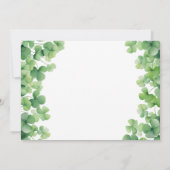 Lucky One Shamrock 1st Birthday Photo 招待状 (裏面)