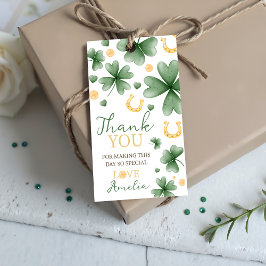 Lucky One Shamrock Birthday Favor Tags ギフトタグ
