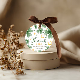 Lucky One Shamrock Birthday Favor Tags フェイバータグ