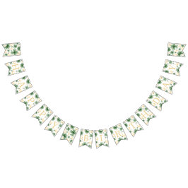 Lucky One Shamrock First Birthday Banner バンティングフラッグ