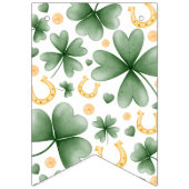 Lucky One Shamrock First Birthday Banner バンティングフラッグ (第1の旗)