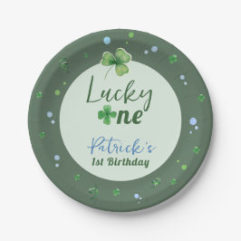 Lucky One St Patrick Boy Birthday ペーパープレート
