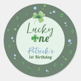Lucky One St Patrick Boy Birthday ラウンドシール