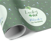 Lucky One St Patrick Boy Birthday ラッピングペーパー (ロールコーナー)