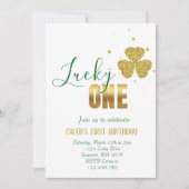 Lucky ONE St Patrick’s Day 1st Birthday 招待状 (正面)