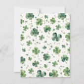 Lucky One | St. Patrick's Day 1st Birthday 招待状 (裏面)