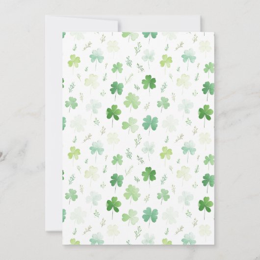 Lucky One | St. Patrick's Day 1st Birthday 招待状 (裏面)