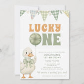 Lucky One St. Patrick's Day First Birthday 招待状 (正面)