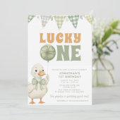 Lucky One St. Patrick's Day First Birthday 招待状 (スタンド正面)