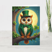 Lucky Owl St Patricks Day Card カード (正面)