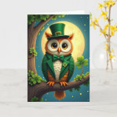 Lucky Owl St Patricks Day Card カード (黄色い花)