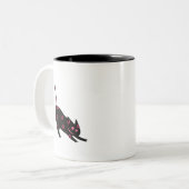 Lucky Panther Mug | Bold Cat Energy ツートーンマグカップ (正面左)