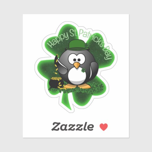 Lucky Penguin St. Patrick's Day シール (シート)