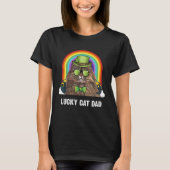 Lucky Persian Cat Dad St Patricks Day Tシャツ (正面)