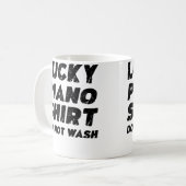 Lucky Piano Shirt Do Not Wash コーヒーマグカップ (正面左)