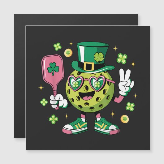 Lucky Pickleball Hat Irish Shamrock (正面/裏面)