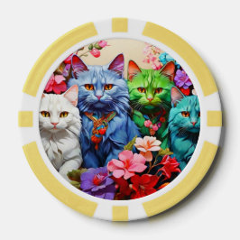 Lucky Poker Chips for Cat Lovers ポーカーチップ