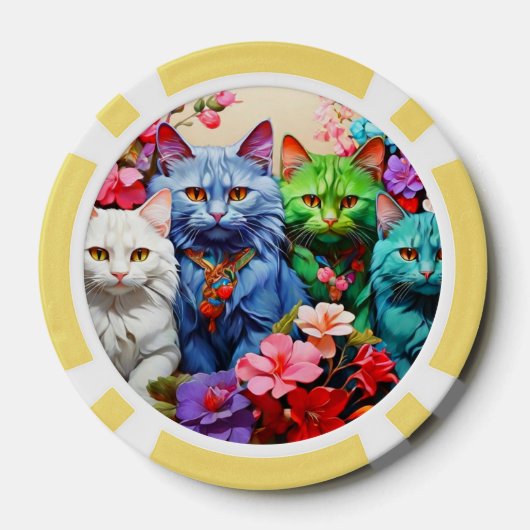 Lucky Poker Chips for Cat Lovers ポーカーチップ (裏面)