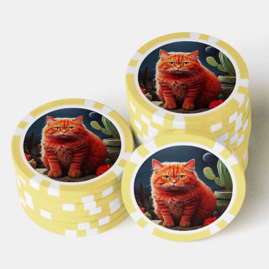Lucky Poker Chips for Cat Lovers ポーカーチップ (積み重ね)