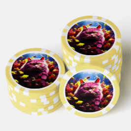 Lucky Poker Chips for Cat Lovers ポーカーチップ